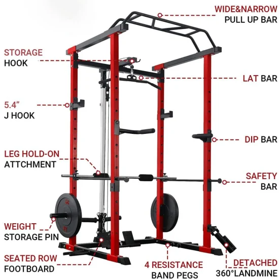 Тренажерный зал Фитнес-оборудование Стойка Power Cage Стойка для приседаний Cage Power Rack